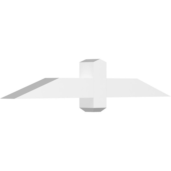 Ekena Millwork Eugene Architectural Grade PVC Gable Bracket, 48"W x 8"H x 4"D x 4"F, 4/12 Pitch GBP048X08X0404EUG00 - main